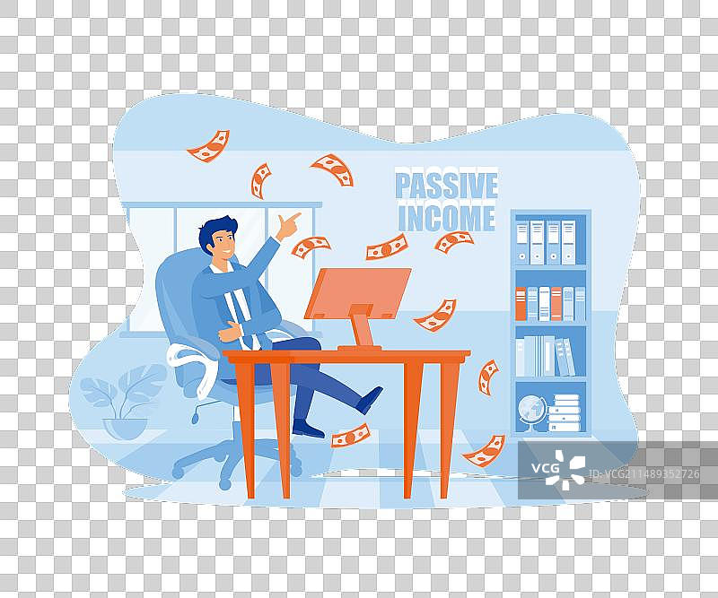 在电脑前放松的男子图片素材