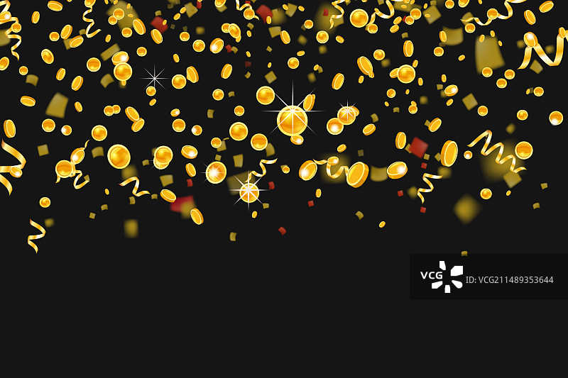 飞舞的金币，财富爆发图片素材