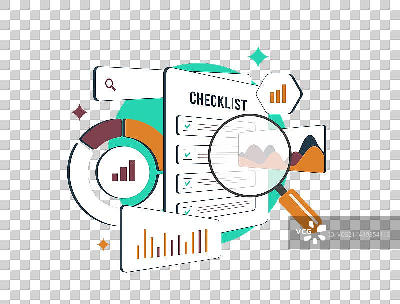 网站SEO审计横向概念图片素材