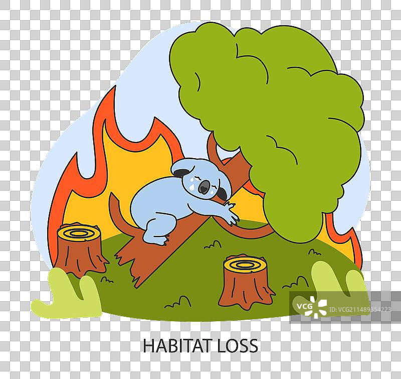 火焰中受困的考拉图片素材