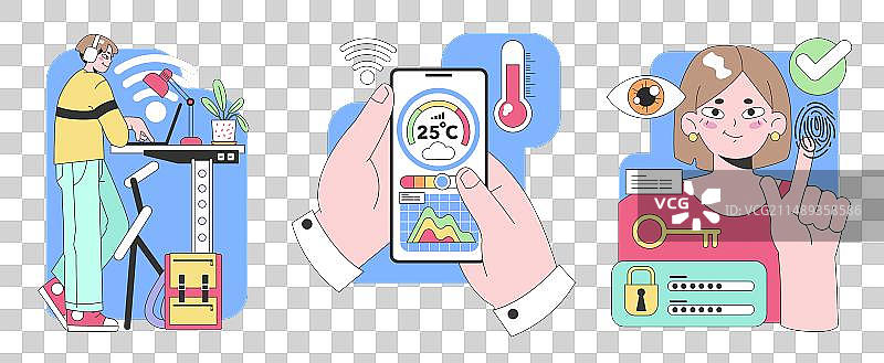 智能科技扁平化设计图片素材