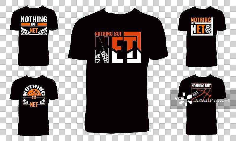 篮球排版T恤设计套装图片素材