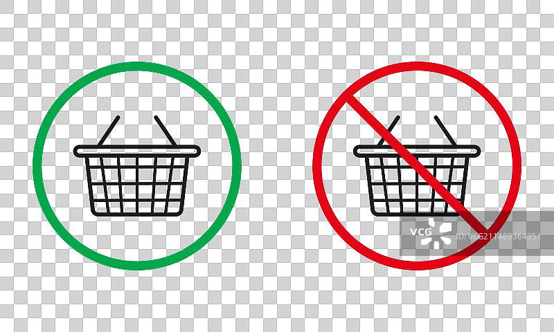 购物车警告标志手推车购物篮图片素材