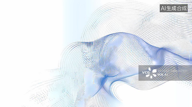 【AI数字艺术】商务风格背景——点组成的波动的曲面图片素材