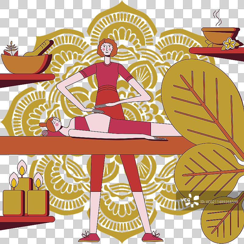 孕妇按摩概念图片素材