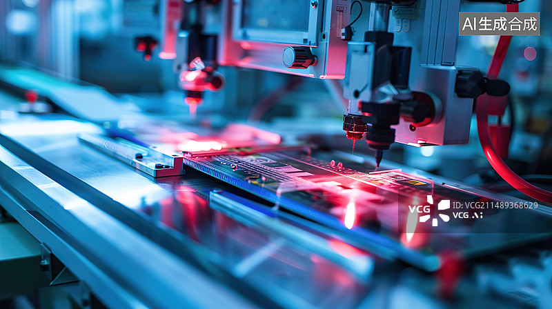 【AI数字艺术】科技风格插画——光刻机图片素材
