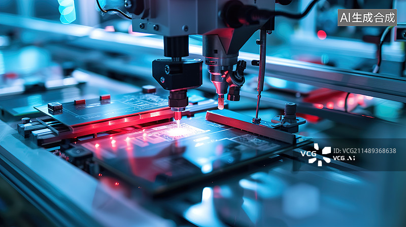 【AI数字艺术】科技风格插画——光刻机图片素材