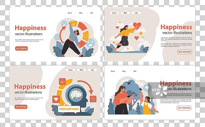 快乐的扁平化设计图片素材