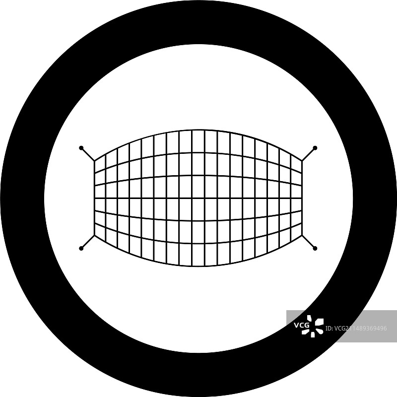 圆形黑色渔网绳网图标图片素材