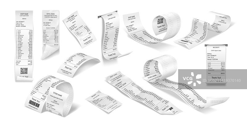 支付纸质支票写实组合图片素材