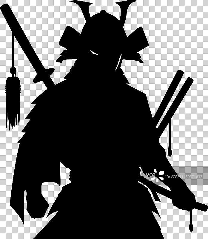 武士剪影图片素材
