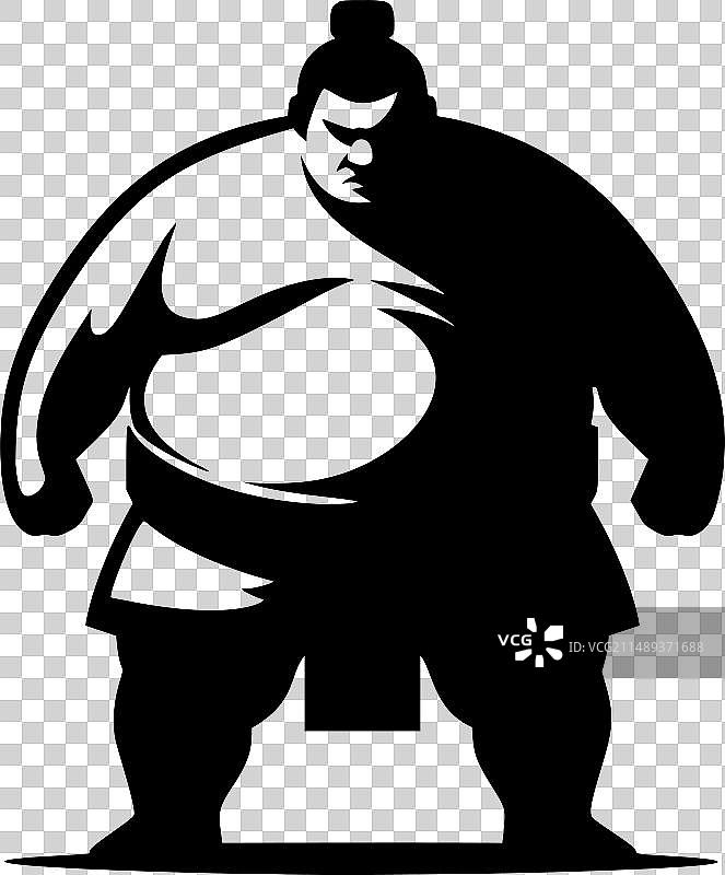 相扑选手轮廓图片素材