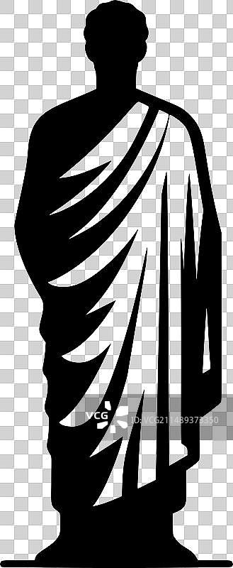 经典雕像轮廓图片素材