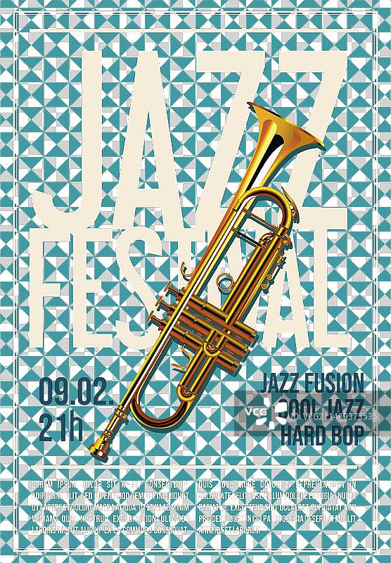 爵士音乐节或音乐会复古背景图片素材