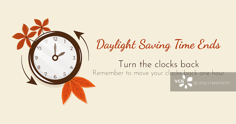 将时钟拨回一小时夏令时图片素材