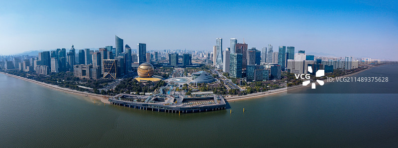 杭州 城市阳台 市民中心 钱江新城 洲际酒店 杭州大剧院 世包国际中心 来福士广场图片素材