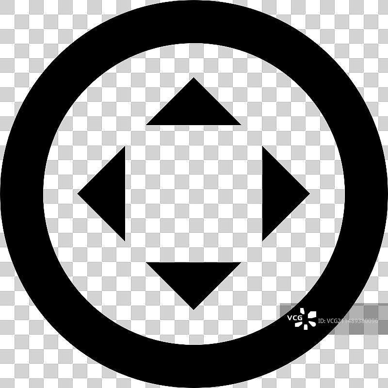 从中心指向四周的箭头符号图片素材