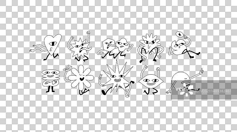 卡通几何形状角色合集图片素材