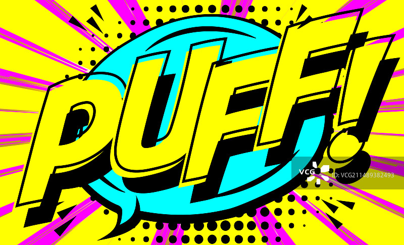 漫画光芒文字点状背景图片素材