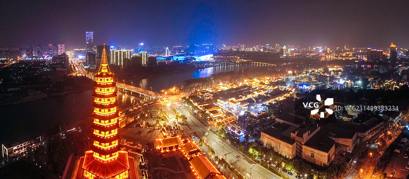 金华市 万佛塔夜景 洪济桥 古子城 金华市博物馆 金华市三清宫 复兴大桥 八咏公园图片素材