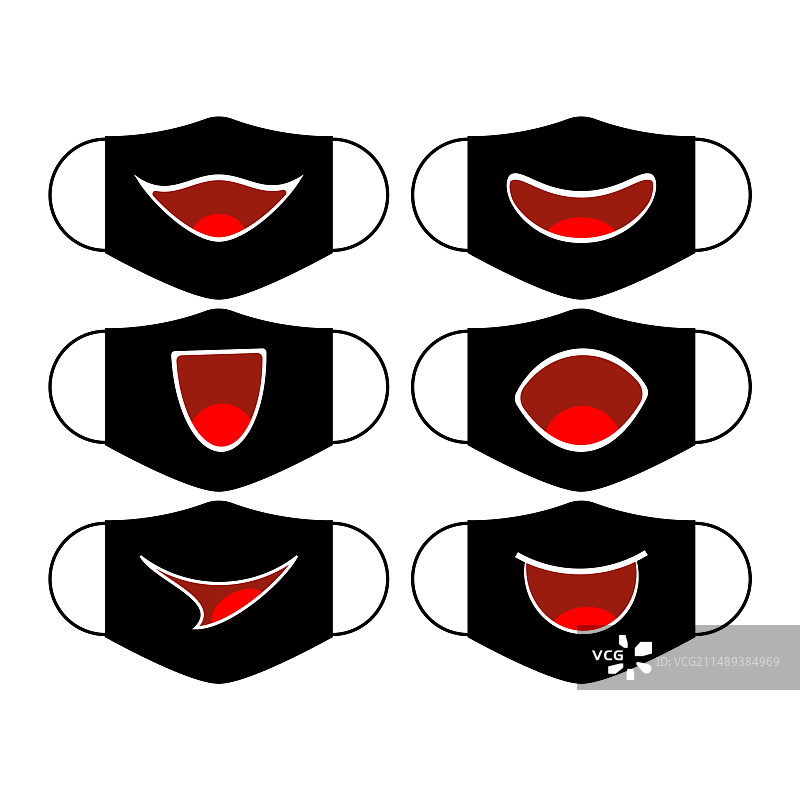 带笑容的卡通滑稽面孔图片素材