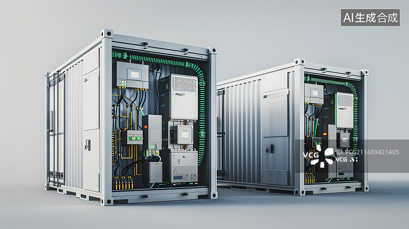 【AI数字艺术】白色背景下计算机设备的特写镜头图片素材