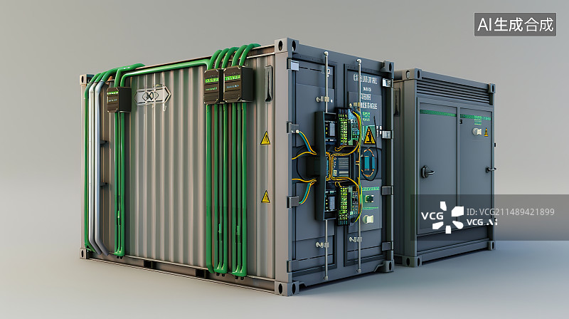 【AI数字艺术】白色背景下计算机电缆的特写镜头图片素材