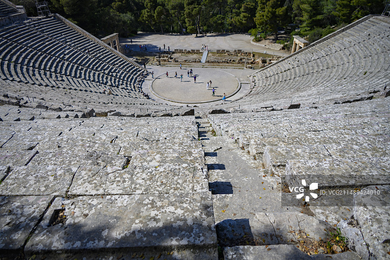 古希腊圆形剧场遗迹图片素材