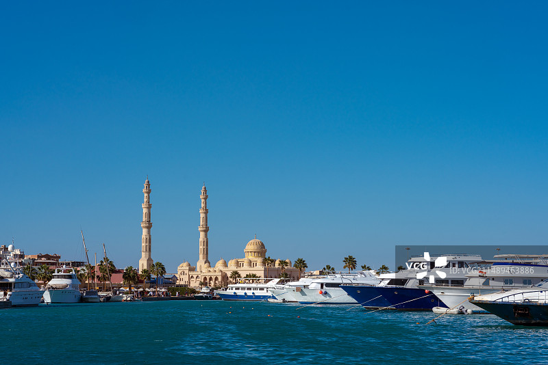 埃及 赫尔格达 中央清真寺图片素材