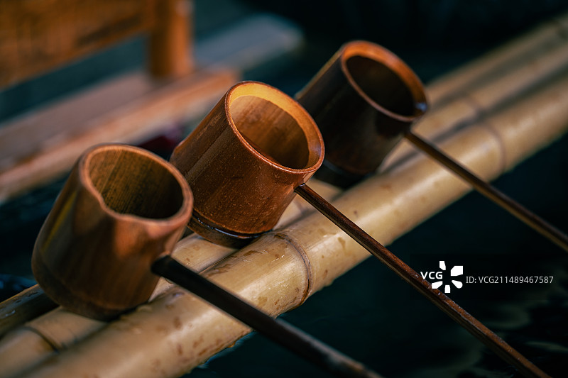 净手礼竹勺图片素材