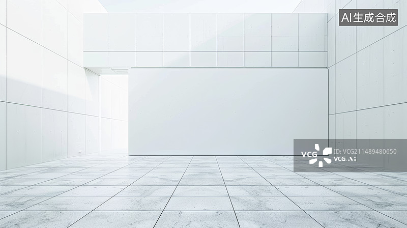 【AI数字艺术】现代空旷建筑背景图图片素材