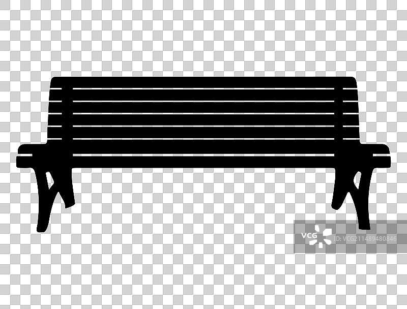 木制长椅剪影艺术图片素材