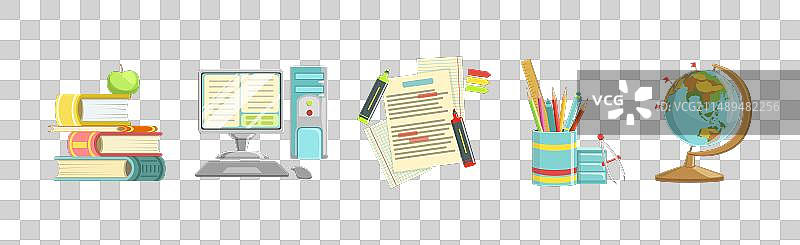 学习和学校用品及物品合集图片素材