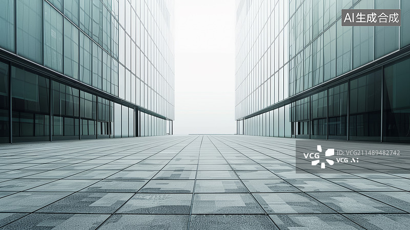 【AI数字艺术】现代空旷建筑背景图图片素材