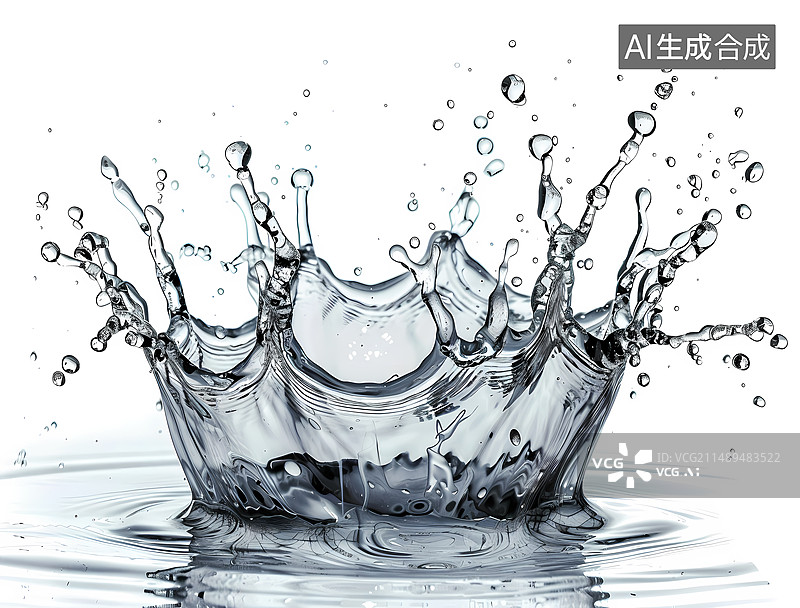 【AI数字艺术】溅起的水花图片素材