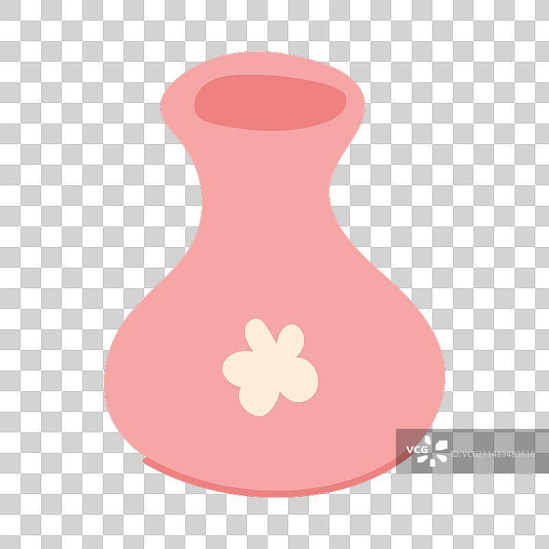 简约手绘粉色花瓶极简主义图片素材