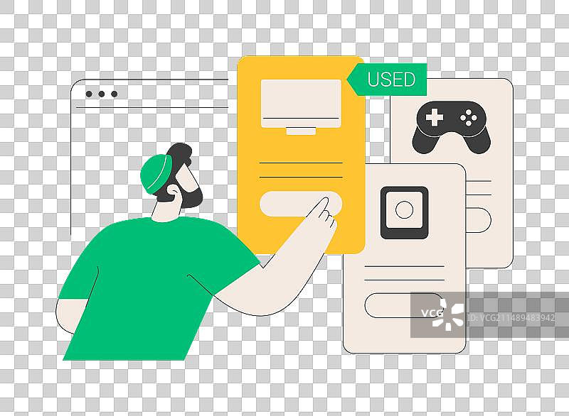 二手电子产品交易抽象概念图片素材