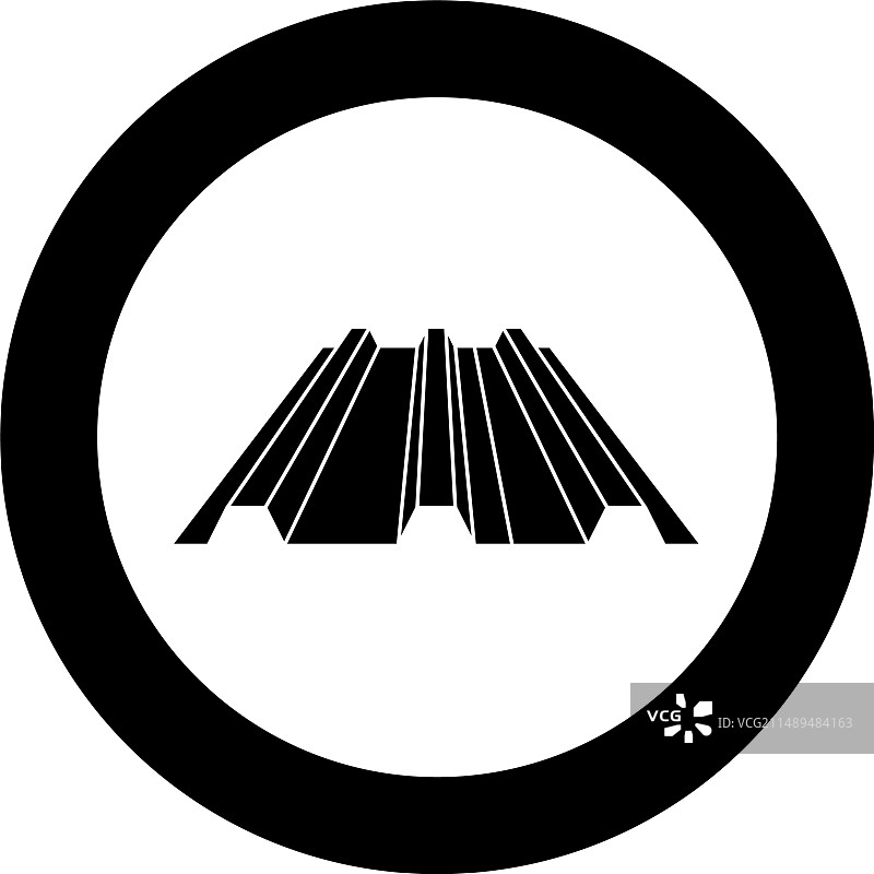 金属屋顶钢板轮廓屋面图片素材