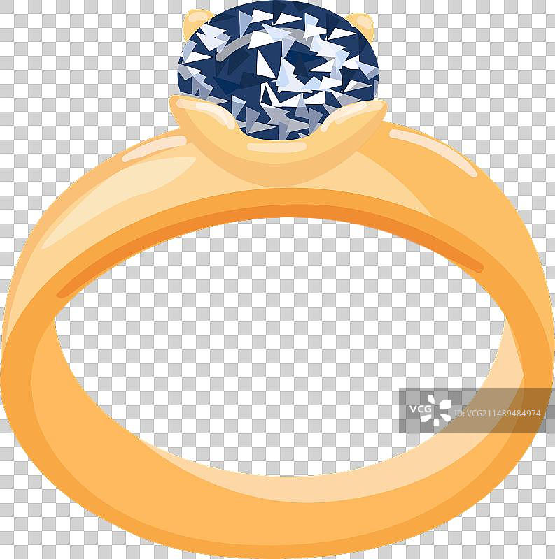 卡通宝石闪亮克拉钻石戒指图标图片素材