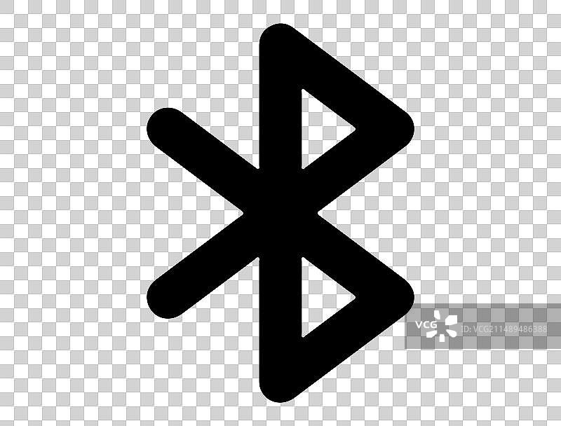 蓝牙图标剪影艺术图片素材