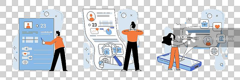 用户友好的个人资料界面图片素材