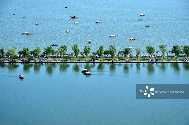 杭州西湖 断桥白堤图片素材