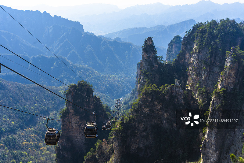 张家界天子山索道图片素材