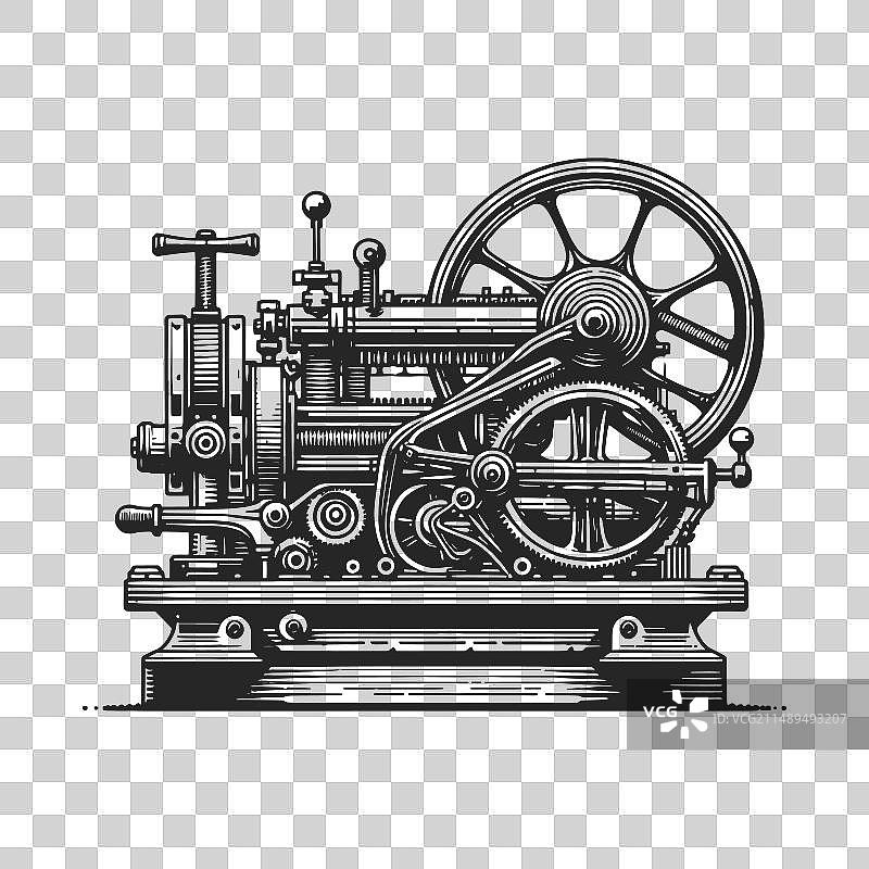 精细的工业机械草图图片素材