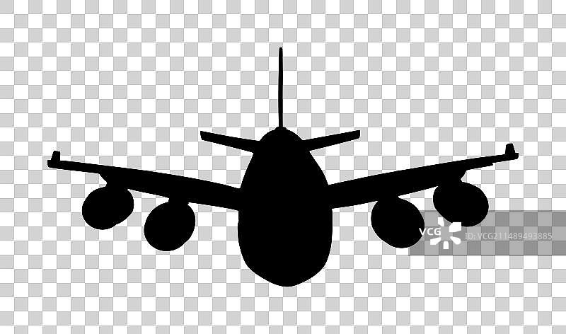 飞机剪影图片素材