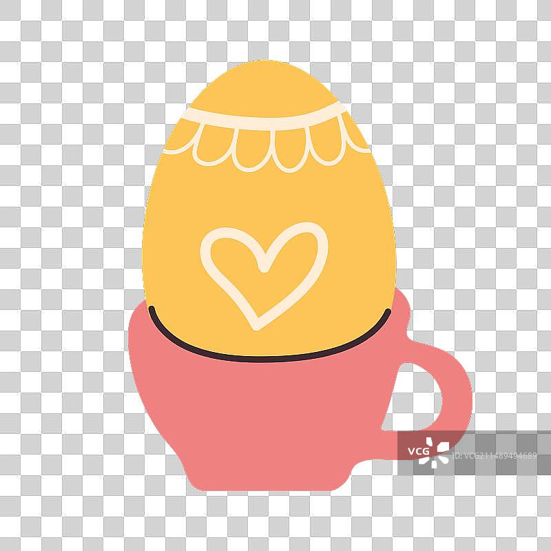 手绘复活节彩蛋杯图片素材