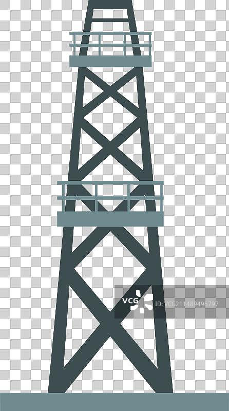 石油开采塔图标卡通轮船桶图片素材