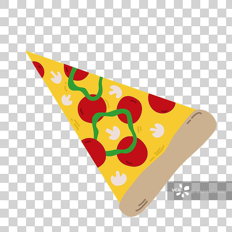 萨拉米披萨切片快餐图片素材