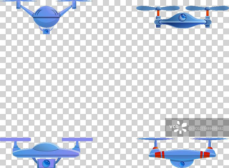 卡通无人机飞行无人机图标集图片素材