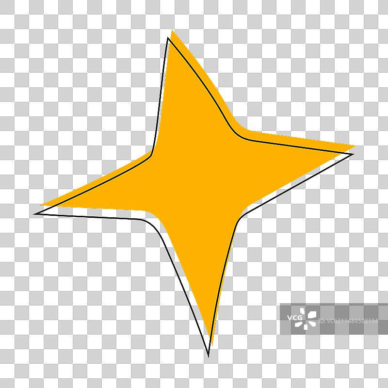 四角星几何图标图片素材